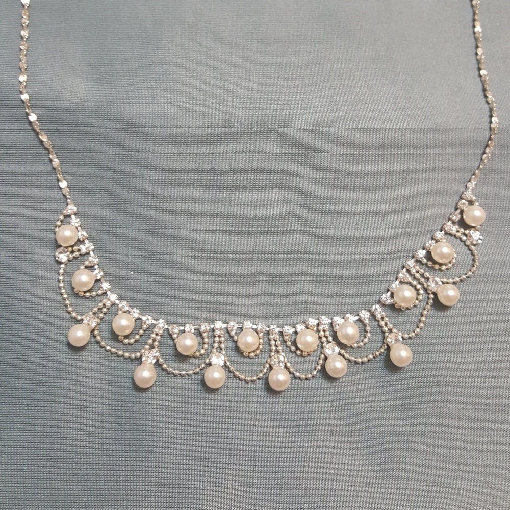 Faux pearl necklace